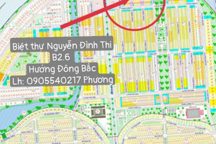 Chính chủ bán lô đất biệt thự đường Nguyễn Đình Thi, B2.6 , Khu đảo vip