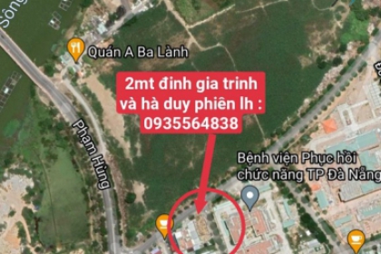 Cần bán 2mt Đinh Gia Trinh và Hà Duy Phiên, sát cầu cẩm lệ, đường lớn, vị trí siêu đẹp