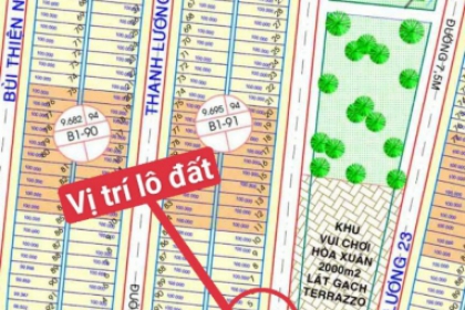 Bán đất đường ĐỖ QUỲ, đối diện công viên, vị trí siêu đẹp, sát góc