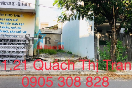 Bán lô đất Quách Thị Trang B1.21 sau lưng trường Chú Ếch Con