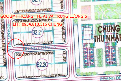 CẦN LÔ GÓC 2MT HOÀNG THỊ ÁI VÀ ĐƯỜNG TRUNG LƯƠNG 6 - HÒA XUÂN 