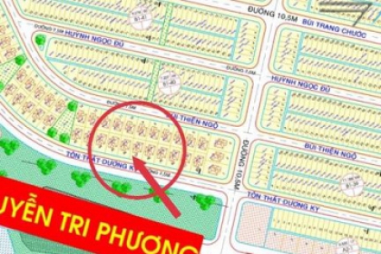 BÁN CẶP ĐẤT BIỆT THỰ ĐƯỜNG TÔN THẤT DƯƠNG KỴ,VIEW CẦU NGUYỄN TRI PHƯƠNG