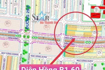 Bán lô đất đường Diên Hồng - Đại Lộ Trung Lương - Hòa Xuân - Sát đường 29/3 - Đà Nẵng.