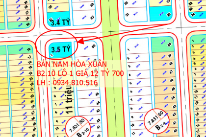 BÁN GÓC 2MT ĐƯỜNG THÔNG KHU SINH THÁI NAM HÒA XUÂN - HÒA QUÝ - ĐÔNG NÒ 