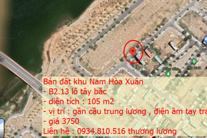 BÁN LÔ ĐẤT ĐƯỜNG 7M5 ĐIỆN ÂM TAY TRÁI - KHU NAM HÒA XUÂN 