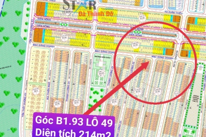 Bán lô góc diện tích lớn đường Thanh lương 21 và Mạc Đăng Doanh, Hòa Xuân, Cẩm lệ, Đà Nẵng