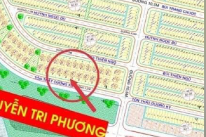 BÁN 2 LÔ ĐẤT BIỆT THỰ LIỀN KỀ - ĐƯỜNG TÔN THẤT DƯƠNG KỴ GẦN CẦU NGUYỄN TRI PHƯƠNG