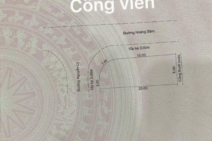 Bán đất 2 MT đối diện công Viên đường NGUYỄN LÝ - HOÀNG SÂM ( Chính chủ nhận cọc )