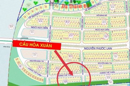 Bán lô đất đường Hoàng Thế Thiện, gần cầu Hòa Xuân, Khu đảo 1.