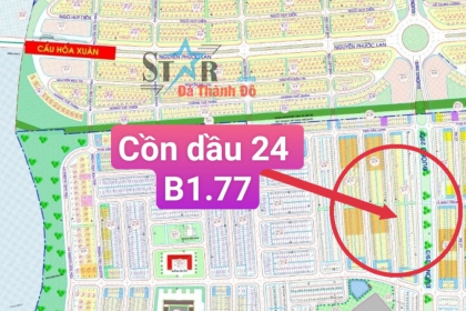 Bán đất đường Cồn Dầu 24, B1.77 Hòa Xuân