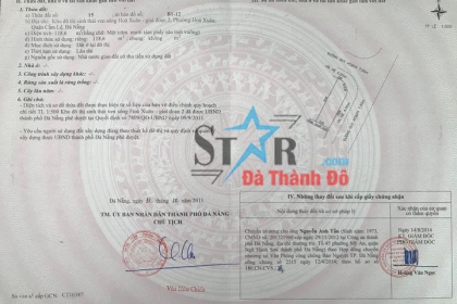 BÁN LÔ GÓC 2 MẶT TIỀN RẺ NHẤT HÒA XUÂN - 4,6 TỶ