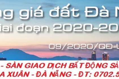 BẢNG GIÁ ĐẤT ĐÀ NẴNG NĂM 2021
