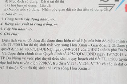 BÁN CẶP THANH LƯƠNG 1- HÒA XUÂN - TP ĐÀ NẴNG - KHU ĐÔ THỊ VEN SÔNG HÒA XUÂN - GIAI ĐOẠN 2 BÁN CẶP THANH LƯƠNG 1- HÒA XUÂN - TP ĐÀ NẴNG - KHU ĐÔ THỊ VEN SÔNG HÒA XUÂN - GIAI ĐOẠN 2