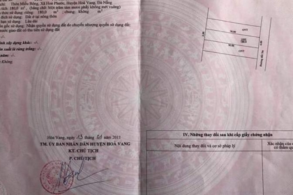 BÁN ĐẤT BIỆT THỰ HÒA CHÂU HÒA VANG TP ĐÀ NẴNG DIỆN TÍCH : 180M2 (6×30) HƯỚNG NAM BÁN ĐẤT BIỆT THỰ HÒA CHÂU HÒA VANG TP ĐÀ NẴNG DIỆN TÍCH : 180M2 (6×30) HƯỚNG NAM