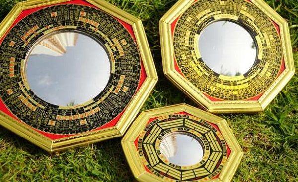 Sử dụng gương bát quái đúng cách mới có hiệu quả, bộ 3 gương bát quái