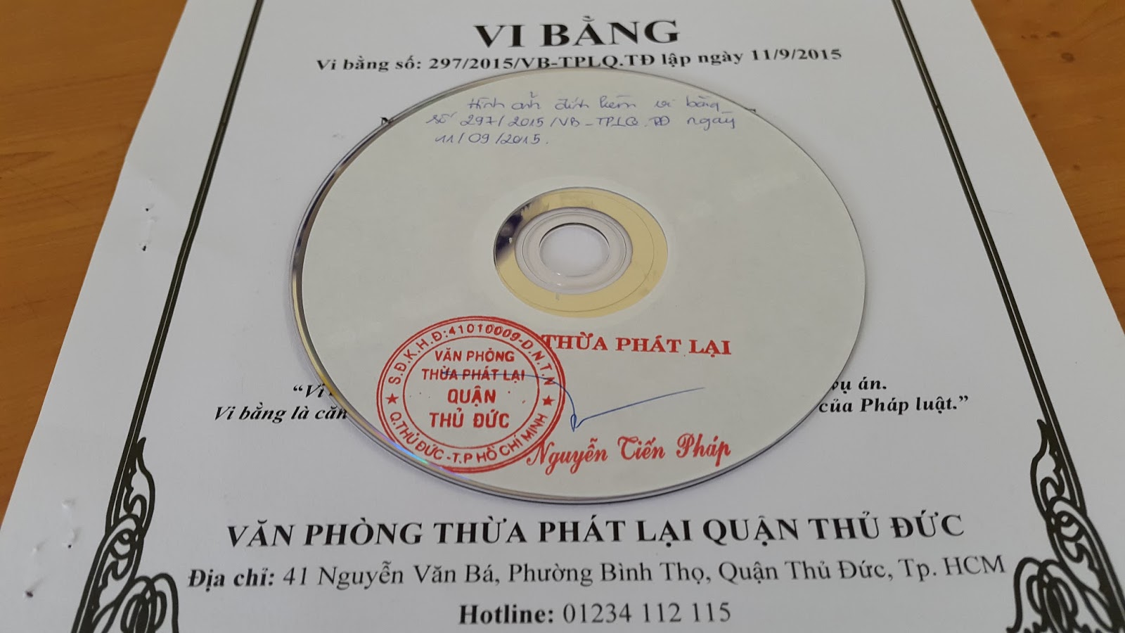 Hình ảnh văn bản vi bằng cùng tài liệu kèm theo Hình ảnh văn bản vi bằng cùng tài liệu kèm theo